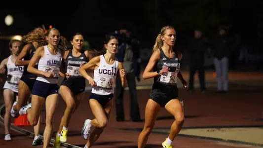 Anna Gardiner racing at the Big East Championships 