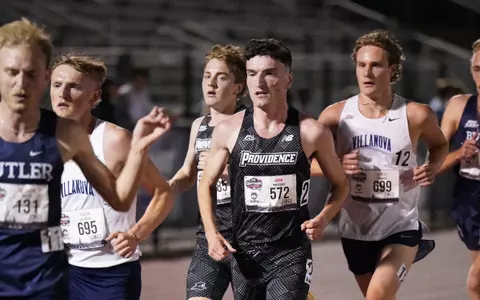 Cormac Dixon racing the 5000 meter race at Big East Outdoor Championship 