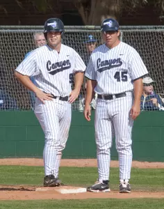 GCU's Joey Jacobson (9) hit a walk-off double to give the 'Lopes a 6-5 win over Dixie State Saturday. GCU won three of four against the defending conference champs and preseason pick to repeat.