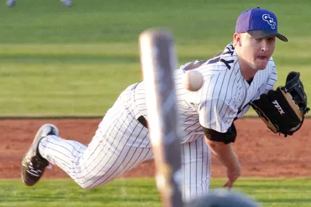 Senior Mark Hardy threw two innings of relief to earn the victory in Game 2 of a doubleheader with Cal Poly Pomona Saturday.