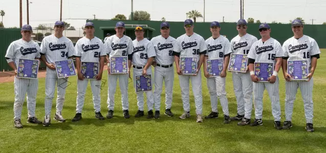 Grand Canyon University baseball's senior class was honored prior to Saturday's doublheader.