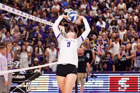 PHOENIX, AZ - Sep 2: Grand Canyon sweeps Idaho Volleyball 3 sets to 0.(Photo by: Garrett Ohrenberg/GCU)