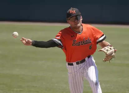 Easton Loyd makes a play against Sacramento State