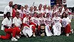 Nina Lindenberg, third from right, and Laura Berg, fourth from right, have gone on to international success for the USA Women's National Team.  These Bulldogs helped Team USA to its third consecutive U.S. Cup title in Honolulu last weekend with a 7-0 mark.