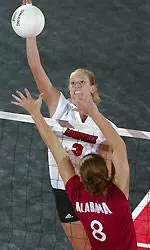 Steph Marsh earned a start against DePaul and had four kills and seven digs.