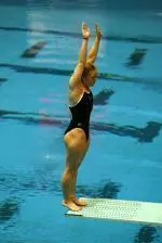 Diver Marianne Bradford won 1- and 3-meter boards for the Cardinals.