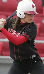 Sophomore Courtney Moore hit a two-run home run in softball's 3-2 win over Minnesota
