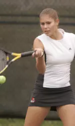 Suzanna Gracanin scored U of L's point with a three-set win at No. 4 singles.