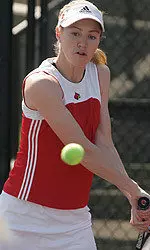 Taylor won both singles and doubles in her final appearance at Bass-Rudd Tennis Center.