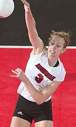 Steph Marsh hit .462 with four blocks for the Cardinals.