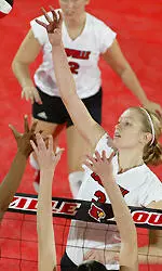 Steph Marsh had two straight kills to win the match.