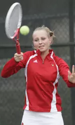 Natalie Laszkowski won in both doubles and singles for the Cardinals.