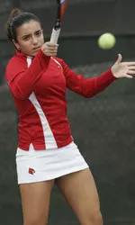 Bianca Gorbea scored U of L's point against nationally-ranked SMU.