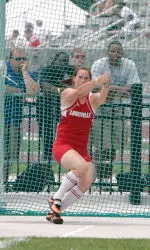 U of L senior thrower Emily Turland