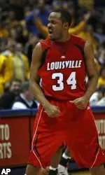 Jerry Smith celebrates during the first half.