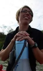 Louisville rowing head coach Laura Fogt