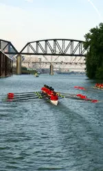 Join the Louisville rowing team through open tryouts.