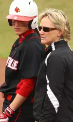 Vanessa James and Associate Head Coach Carol Bruggeman