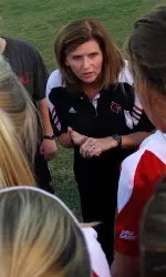 Women's soccer head coach Karen Ferguson-Dayes