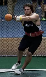 Sam Bombaugh finished fourth in the weight throw competition.