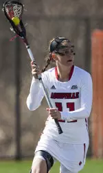 Katie Oliverio had four goals, two assists and one caused turnover against Denver.