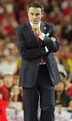 Head coach Rick Pitino led Louisville to its third NCAA title this year.