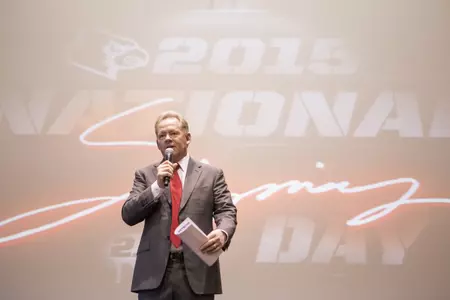 Bobby Petrino | Louisville Football 2015 National Signing Day |  Press Conference | Photo by: Michelle Hutchins | Louisville Athletics