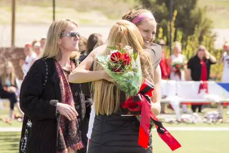 Cat Gordon (8), Kellie Young | Louisville Lacrosse v UNC | Photo by: Michelle Hutchins | Louisville Athletics