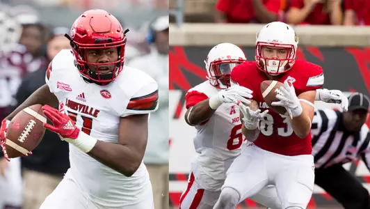 Tights ends Kemari Averett and Micky Crum record receptions in games during the 2017 season.