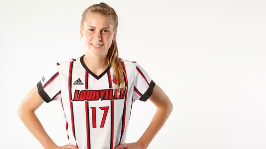 Women's soccer freshman Kiana Klein poses during photo day.
