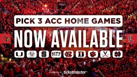 This graphic depicts the ACC Pick 3 ticket opportunity for Cardinal fans to purchase.