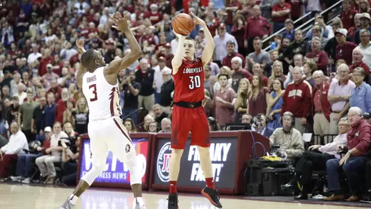 Ryan McMahon makes a three-pointer against Florida State