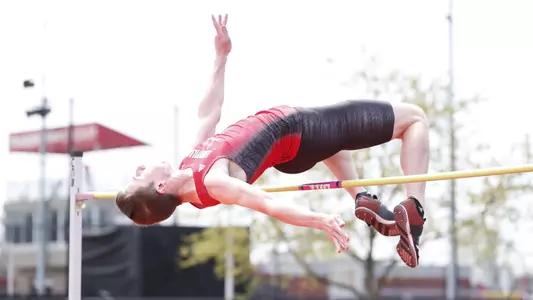 Luke Nichols wins the high jump at the Louisville Invitational
