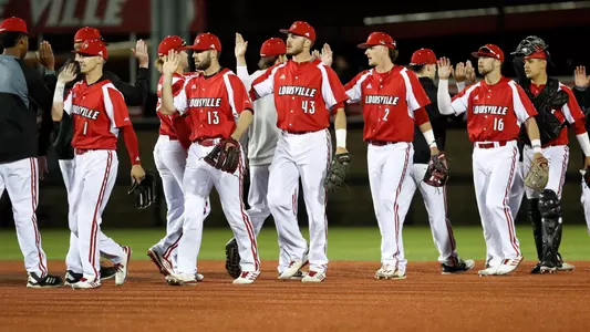 Cardinal players after their game against Kentucky at Jim Patterson Stadium on April 2.