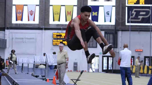 Cayden Spencer-Thompson competes in the triple jump