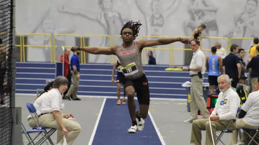 Jeremiah Willis competes in the long jump