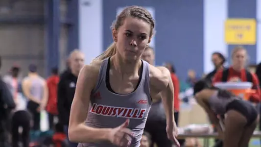 Addie Wanner approaches the high jump