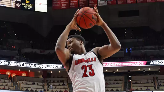 Steven Enoch pulls down a rebound vs. Wake Forest