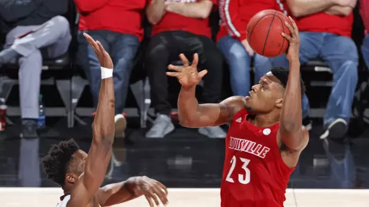 Steven Enoch during the Cardinals game against Virginia Tech at KFC YUM! Center on February 29.