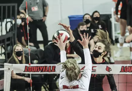 Anna Stevenson hits over the block 