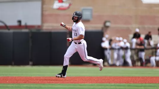 Alex Binelas after hitting a home run against Duke.
