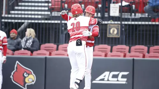 Dalton Rushing and Jack Payton after a home run against TCU.
