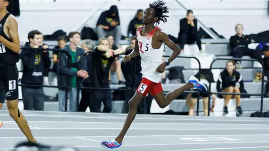 Ian Kibiwot races the 3000m at the PNC Lenny Lyles Invitational