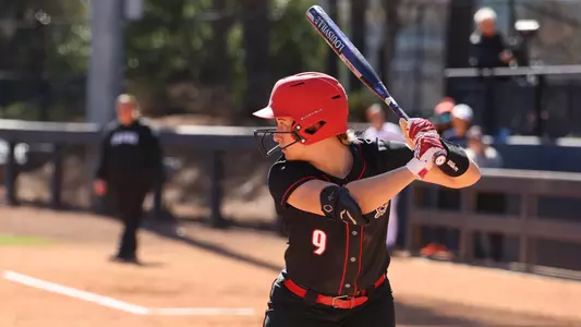 Vanessa Miller at bat against Wisconsin