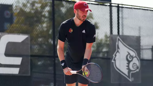 Fabien Salle prepares to serve the ball