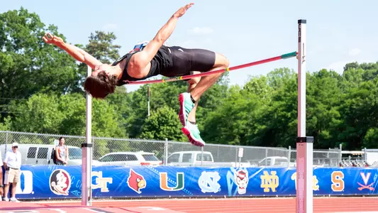 Paul Kallenberg records a personal-best in the high jump at the ACC Outdoor Championships