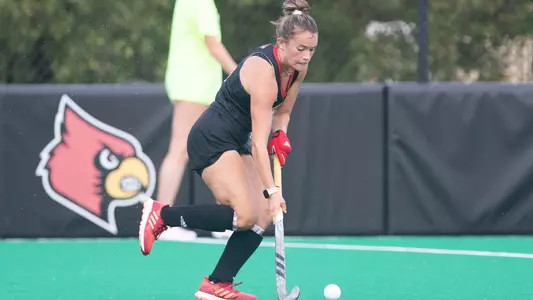 Lauren Masters dribbles the ball against Northeastern