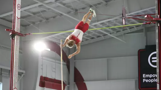 Ty McPhail places second in the men's pole vault at the Rod McCravy Memorial Invite