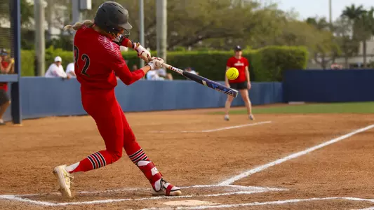 Daisy Hess hits a double against FAU