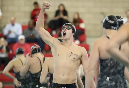 Jackson Millard celebrates his win. 